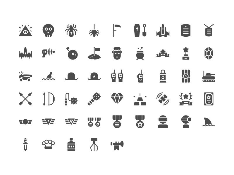 The full Adventure and Games Icon Set